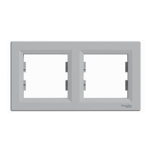 Рамка 2-місна горизонтальна Алюміній ASFORA (EPH5800261), Schneider Electric