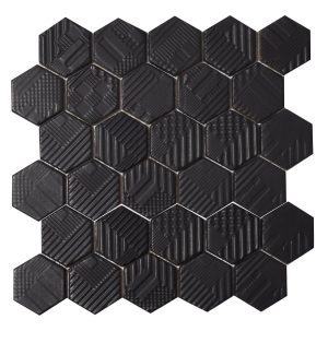 Мозаїка HST 6021 Hexagon Black MATT 295x295x9 Котто Кераміка