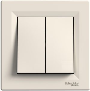Вимикач 2-клавішний Крем ASFORA (EPH0300123), Schneider Electric