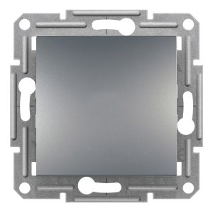 Перемикач 1-клавішний Сталь ASFORA (EPH0400162), Schneider Electric