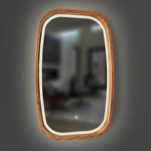 Дзеркало New Art Slim LED 450x750 Mahogany Luxury Wood