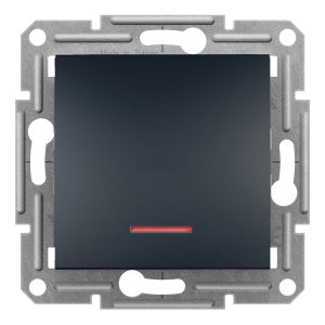 Перемикач 1-клавішний Антрацит ASFORA (EPH1500171), Schneider Electric