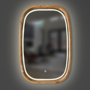 Дзеркало New Art Slim LED 450x750 Natural Dark Luxury Wood