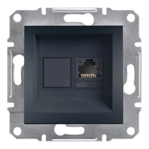Розетка RJ45 кат 6е UTP Антрацит ASFORA (EPH4700171), Schneider Electric
