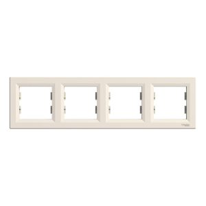 Рамка 4-місна горизонтальна Крем ASFORA (EPH5800423), Schneider Electric