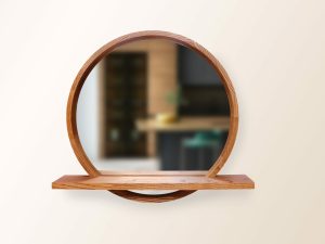 Дзеркало Sunrise з поличкою D600 Natural Dark Luxury Wood