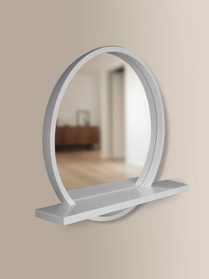 Дзеркало Sunrise з поличкою D700 Snow White Luxury Wood