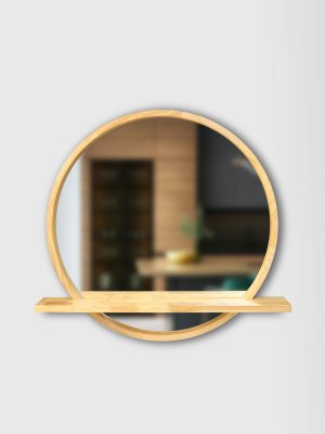 Дзеркало Sunrise з поличкою D600 Natural Light Luxury Wood