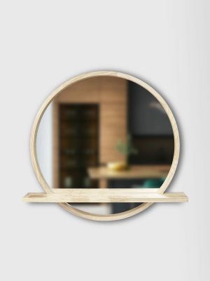 Дзеркало Sunrise з поличкою D600 White Luxury Wood