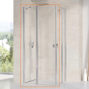 Душові двері двоелементні CHROME CRV2-100 Transparent, (1QVA0C00Z1) RAVAK