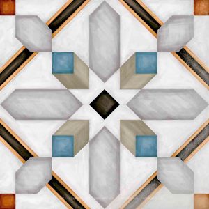 Плитка керамогранітна Vodevil Demel Multicolor декор 200x200x8 Vives