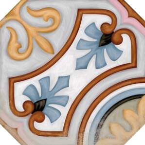Плитка керамогранітна Octogono Diglas Multicolor декор 200x200x8 Vives
