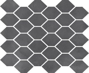 Мозаїка Aquamarina Heksagon Темно-сірий POL 270x320x8,5 Nowa Gala
