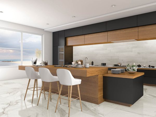 Плитка керамогранітна Calacatta Silver 60 LUX 600x600x11 Azteca - Зображення 3