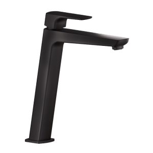 Змішувач для умивальника одноважільний VV103128/2BM, високий 267мм, з донним клапаном, Velvet Black, чорний матовий Nobili ІТАЛІЯ