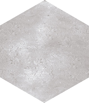 Плитка керамогранітна Flamenco Світло-сірий Heksagon NAT 280x330x7,5 Nowa Gala