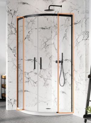 Комплект бокових стінок Idea Black PDD 80L×120R, RADAWAY