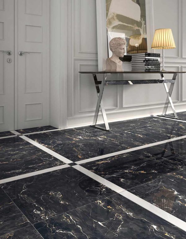 Плитка керамогранітна Jewels Black Gold Luc JW 11 POL 600х600x9 Mirage - Зображення 3