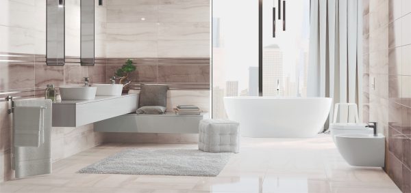 Плитка стінова Terra White 25x75 код 5894 Ceramika Color - Зображення 2