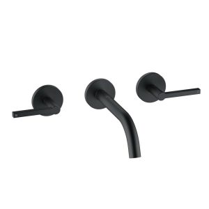 Змішувач для умивальника 180 DN 15 Nova Fonte 201443915 чорний Kludi