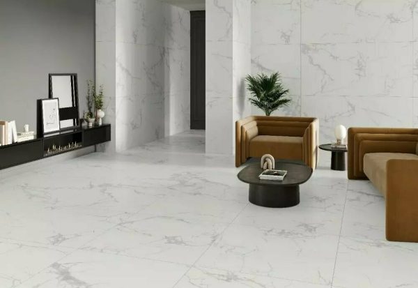 Плитка керамогранітна Faraya White SAT 600x600 KTL Ceramica - Зображення 2