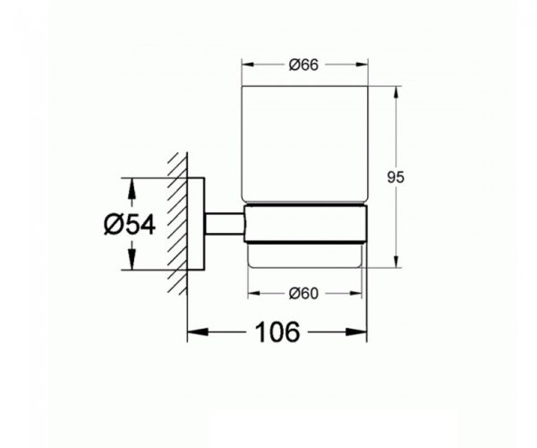 Стакан з тримачем Essentials (40447001), Grohe - Зображення 3