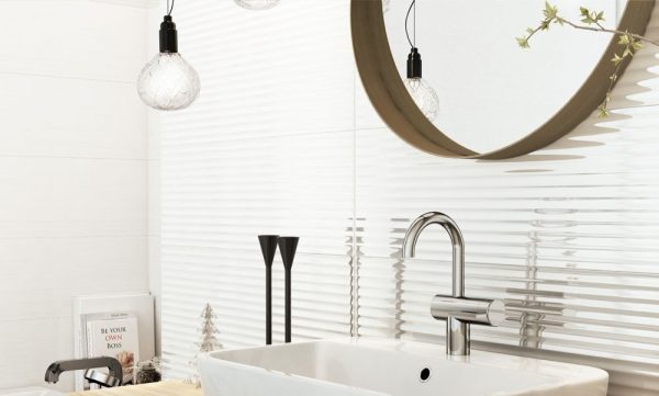 Плитка стінова Stripes White STR 25x75 код 0014 Опочно - Зображення 2
