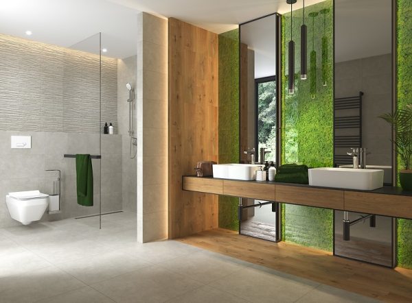 Плитка стінова Fresh Moss Grey MICRO STR 298x598 Cersanit - Зображення 2