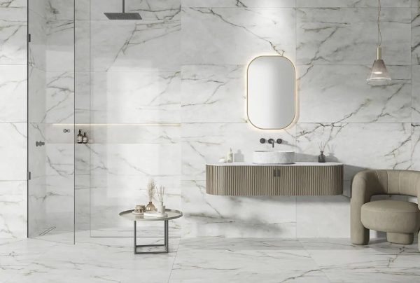Плитка керамогранітна Bay White RECT 600x1200 Rocersa - Зображення 2
