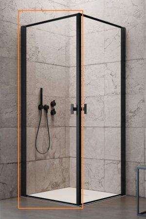 Душова кабіна (половина) Nes 8 Black KDD I 80 Frame ліва RADAWAY