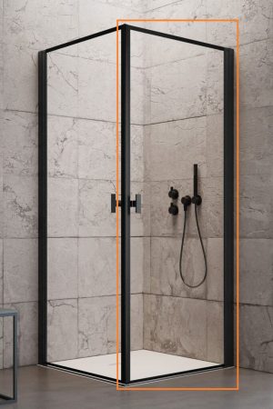 Душова кабіна (половина) Nes 8 Black KDD I 80 Frame права RADAWAY