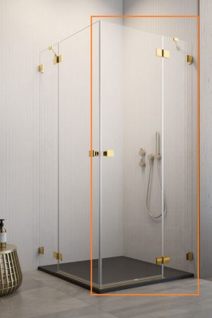 Душова кабіна (половина) Essenza Pro Gold KDD 100 права, RADAWAY