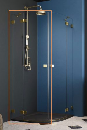 Душова кабіна напівкругла (половина) Essenza Pro Gold PDD 100 ліва, RADAWAY