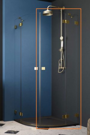 Душова кабіна напівкругла (половина) Essenza Pro Gold PDD 100 права, RADAWAY