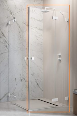 Душова кабіна (половина) Essenza Pro White KDD 100 права, RADAWAY