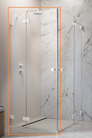 Душова кабіна (половина) Essenza Pro White KDD 100 ліва, RADAWAY