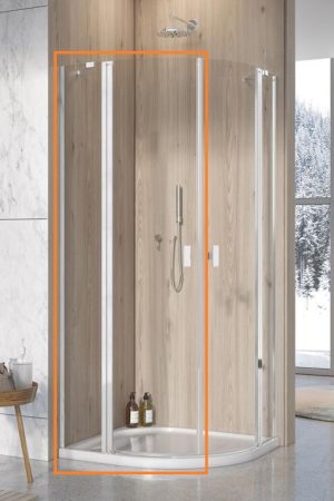 Душова кабіна напівкругла (половина) Nes PDD II 100 ліва RADAWAY