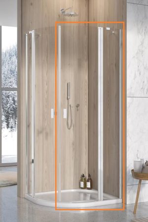 Душова кабіна напівкругла (половина) Nes PDD II 100 права RADAWAY