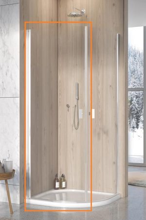 Душова кабіна напівкругла (половина) Nes PDD I 80 ліва RADAWAY