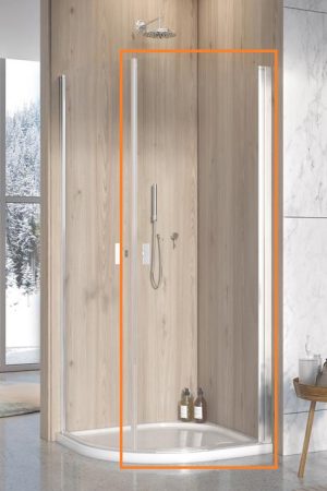 Душова кабіна напівкругла (половина) Nes PDD I 80 права RADAWAY