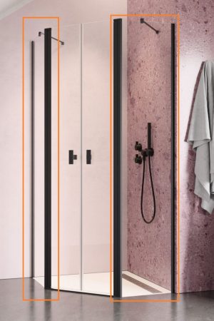 Комплект бокових стінок NES Black PTD 90 x 80 RADAWAY