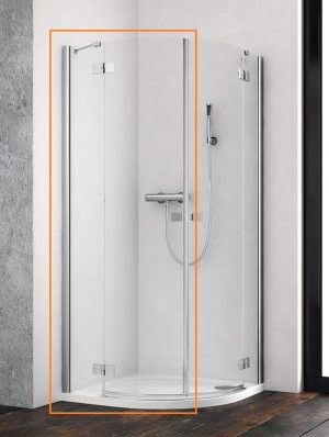 Душова кабіна напівкругла (половина) Essenza New PDD 80 ліва, RADAWAY