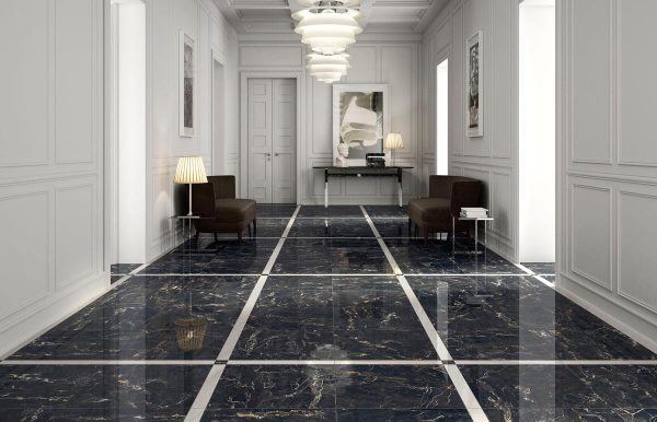 Плитка керамогранітна Jewels Black Gold Luc JW 11 POL 600х600x9 Mirage - Зображення 2