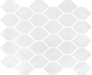 Мозаїка Aquamarina Білий Heksagon POL 270x320x8,5 Nowa Gala