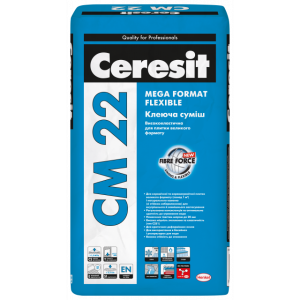 Клеюча суміш Ceresit CM 22 MEGA FORMAT FLEXIBLE 25 кг