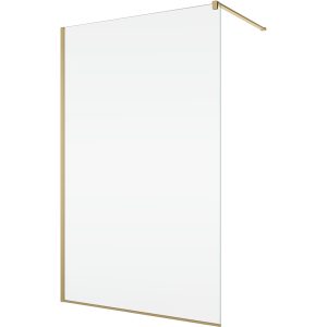 STR4P1001307 WALK-IN EASY Душова фіксована перегородка 1000*2000, скло прозоре, проф.мат золото (1 сорт)