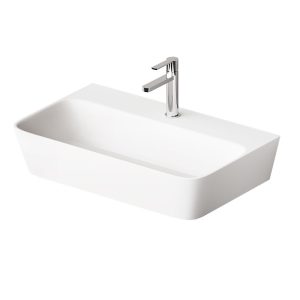 IQUA/00  QUADRO Раковина 70см, із литого штучного каменю, колір білий глянець (1 сорт)