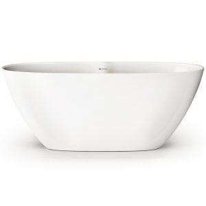 VAPERL/00 Perla Ванна окремостояча 160*75 см з литого (штучного) каменю, з інтегрованим сифоном, колір білий глянець (1 сорт)