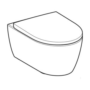 503.046.JT.1 iCon Комплект підвісного унітазу воронкоподібний, закрита форма, TurboFlush, з кришкою дюропласт, Softclose та Quckfix, колір білий мат (1 сорт)