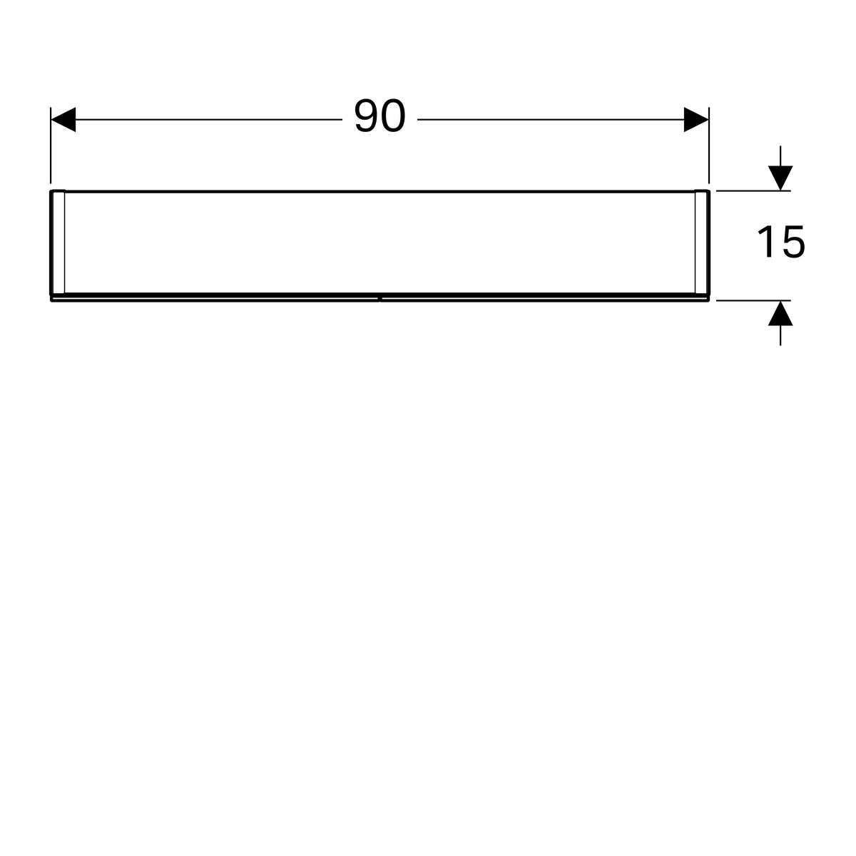 500.583.00.1 Option Дзеркальна шафка 90 см, з підсвіткою, із 2 дверцятами: корпус дзеркальний, дверцята дзеркальні зовні та всередині (1 сорт) - Зображення 4